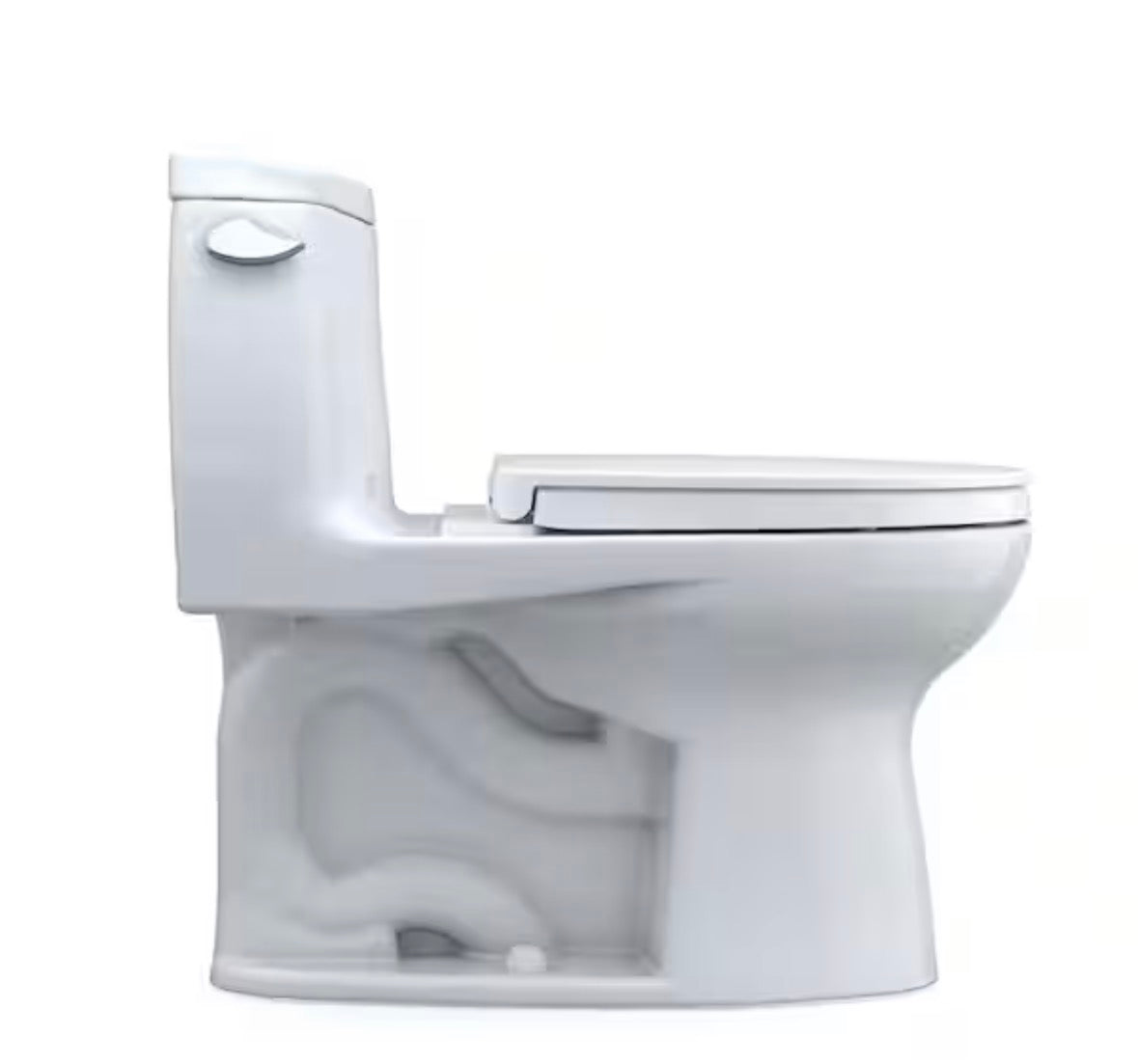 UltraMax II 1-Piece 1.28 GPF Single Flush Elongated ADA Comfort Height Toilet in Cotton White Seat Included