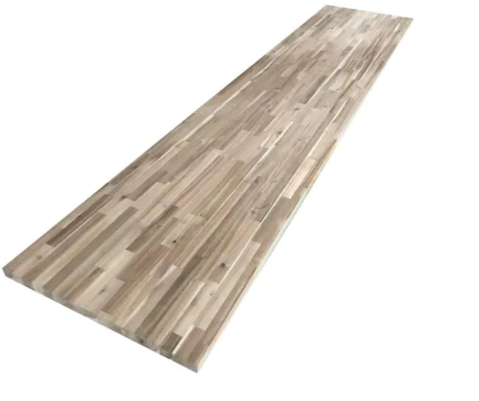 10ft L x 25” D x 1.5” H Unfinished Acacia Butcher Block