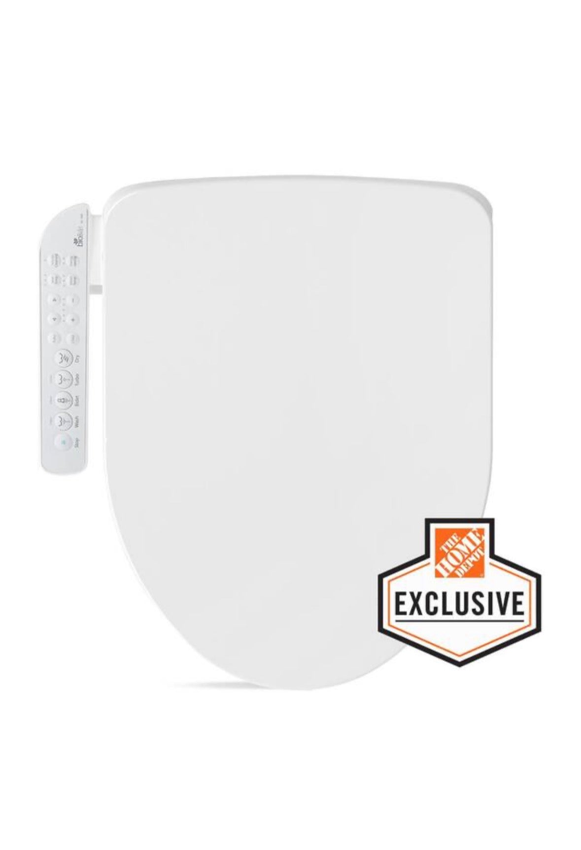 HD-7000 Electric Bidet Seat for Round Toilets in White with Fusion Heating Technology