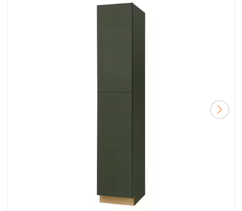 Avondale 18 in. W x 24 in. D x 96 in. H Ready to Assemble Plywood Shaker Pantry Kitchen Cabinet in Fern Green