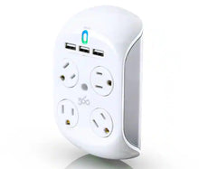 Load image into Gallery viewer, Rotating 4-Outlet Surge Protector with 3 USB
