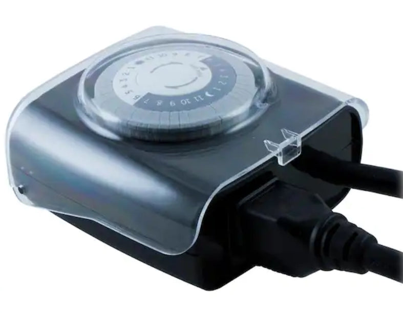 15 Amp 24-Hour Outdoor Plug-In Extreme Weather Mechanical Timer, Black