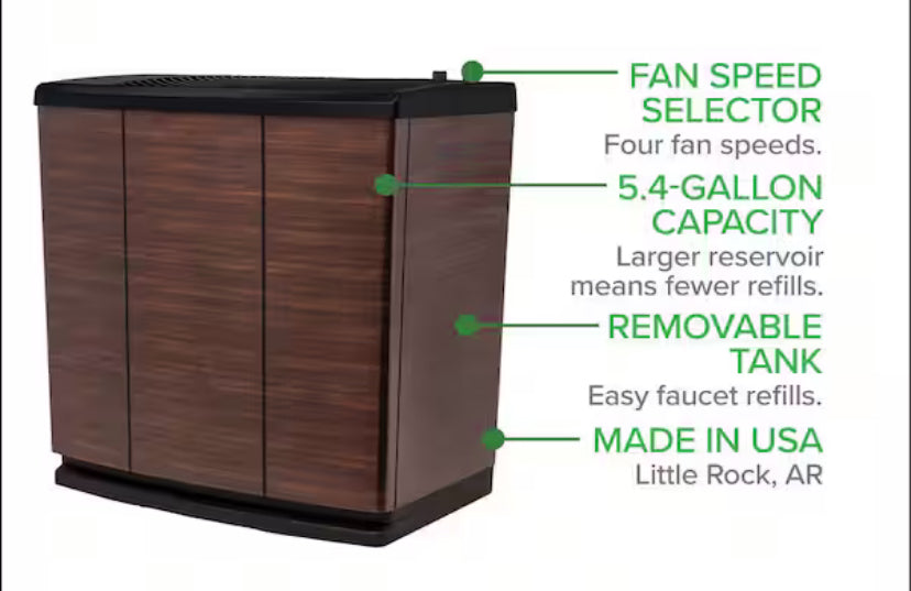 ALLIANCE 5.4-Gal. Cool Mist Evaporative Whole House Humidifier for 3,700 sq. ft., Copper Night