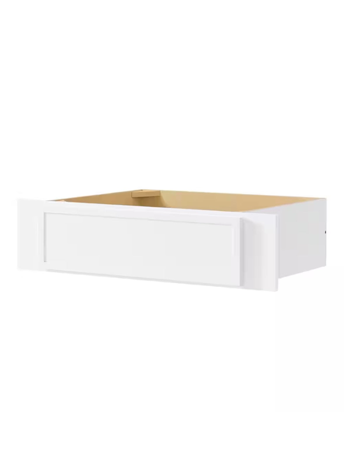 Leyton 30 in. W x 21 in. D x 7.5 in. H Ready To Assemble Plywood Slim Shaker Knee Drawer Base Cabinet in Alpine White