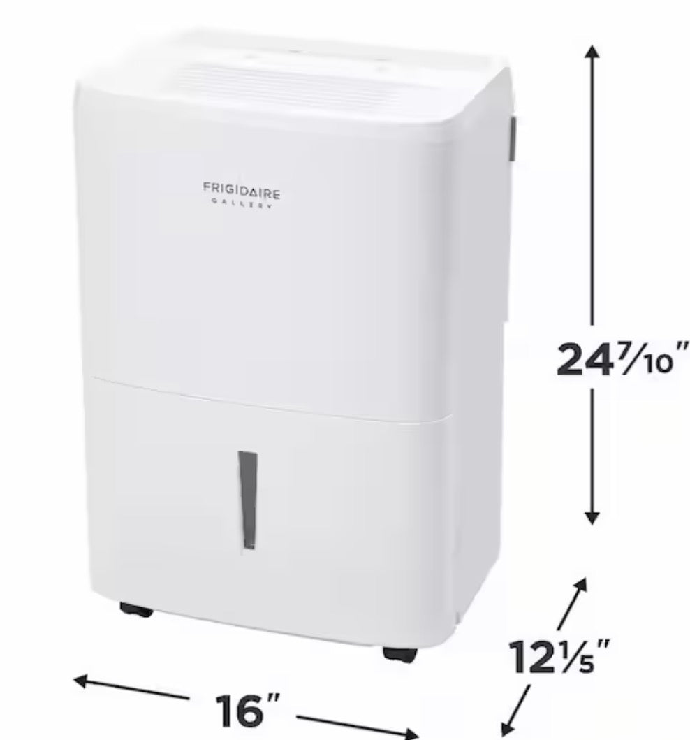 50 Pt. 4500 sq. ft. Dehumidifier with Bucket and Washable Filter in White with WiFi