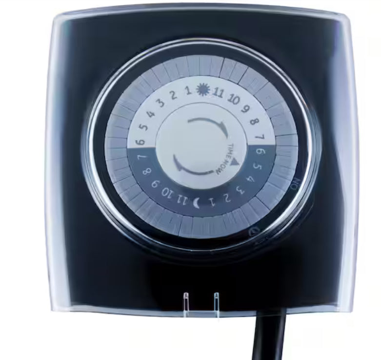 15 Amp 24-Hour Outdoor Plug-In Extreme Weather Mechanical Timer, Black