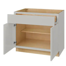 Load image into Gallery viewer, Avondale 36 in. W x 24 in. D x 34.5 in. H Ready to Assemble Plywood Shaker Base Kitchen Cabinet in Dove Gray
