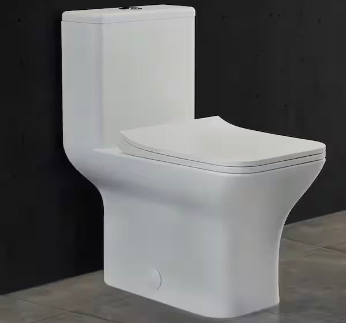 Carre 1-Piece 0.8/1.28 GPF Dual Flush Square Toilet in White, Seat Included