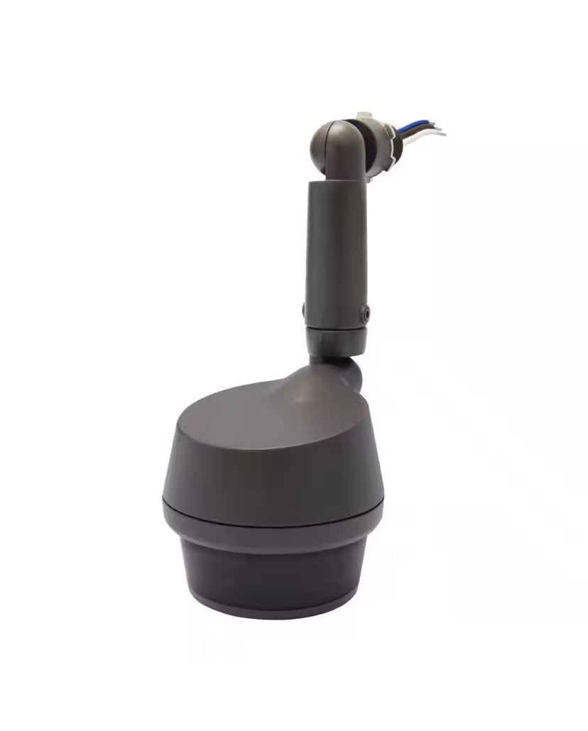 270-Degree Bronze Motion Activated Wired Outdoor 1-Head Dusk to Dawn Security Flood Light Sensor