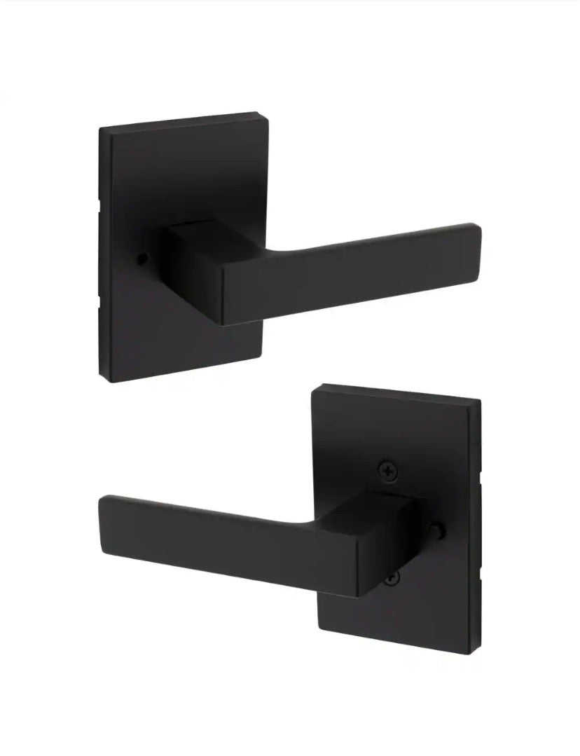 Singapore Matte Black Rectangular Straight Bed/Bath Door Handle
