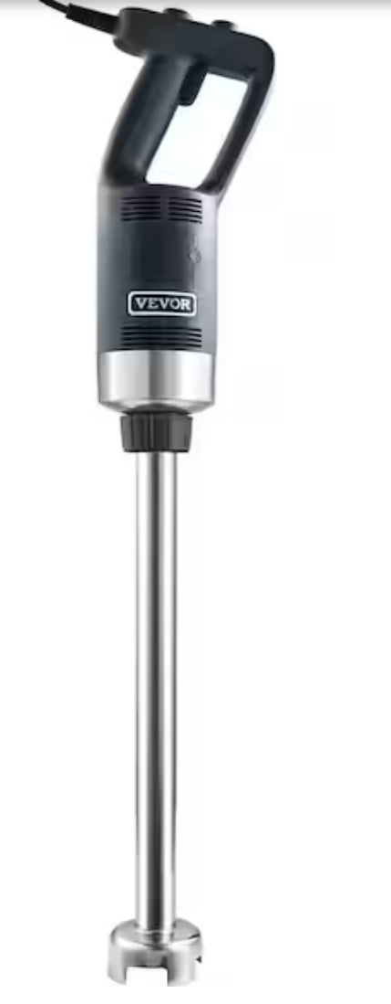 Black Commercial Immersion Blender 750W 20 in. Heavy Duty Hand Mixer Multi-Purpose Portable Mixer