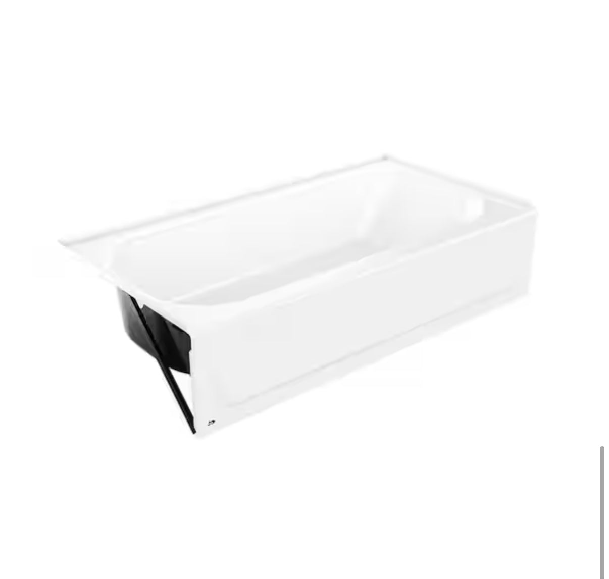 Aloha Plus 60 in. Right Drain Rectangular Alcove Soaking Bathtub in White