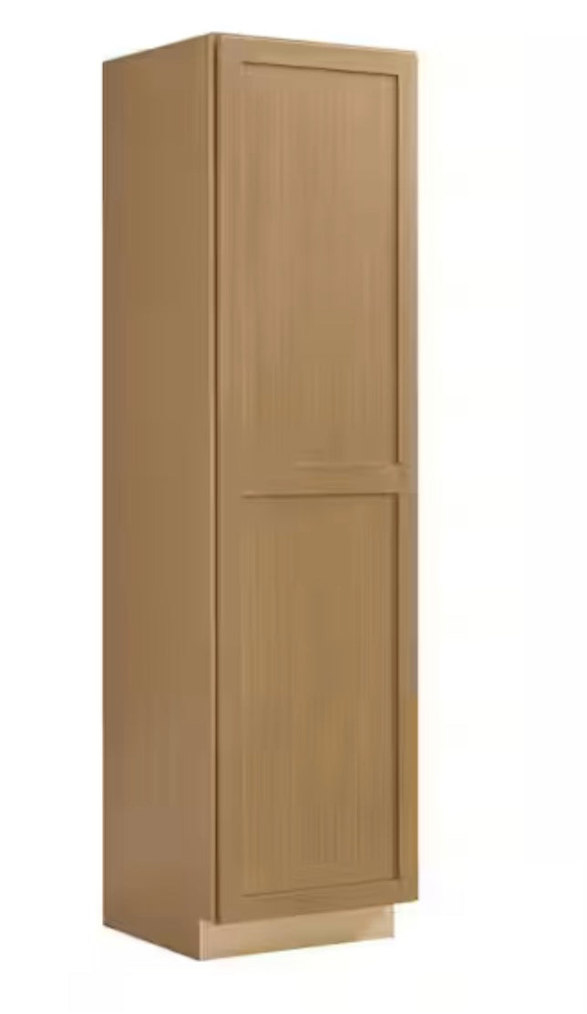 Avondale 24 in. W x 96 in. H x 24 in. D Ready To Assemble Plywood Shaker Utility Pantry Cabinet in White Oak