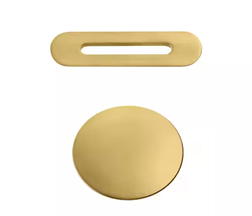 1.18 in. x 2.75 in. x 2.75 in. Tub Trim Kit in Brushed Gold