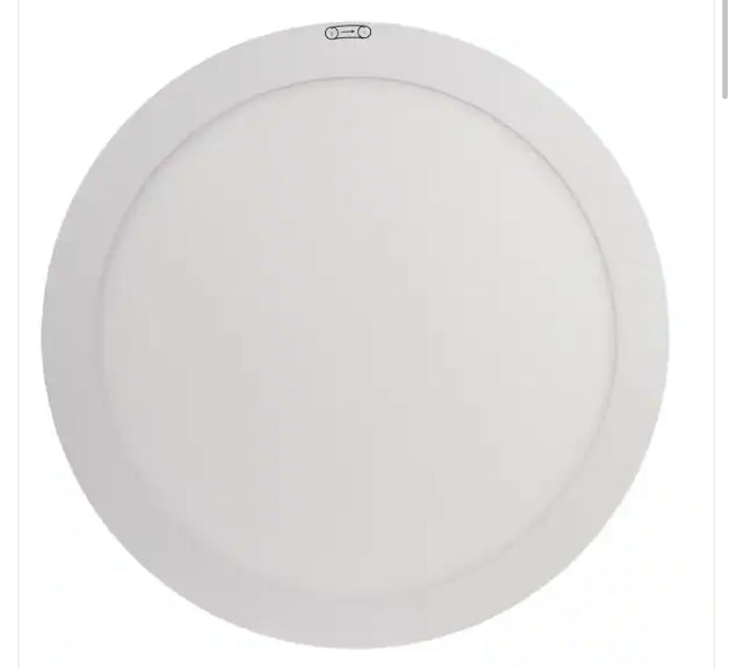 15 in. 22.5-Watt White Integrated LED 1650 Lumens Edge-Lit Round Flat Panel Flush Mount Ceiling Light w/Color Changing
