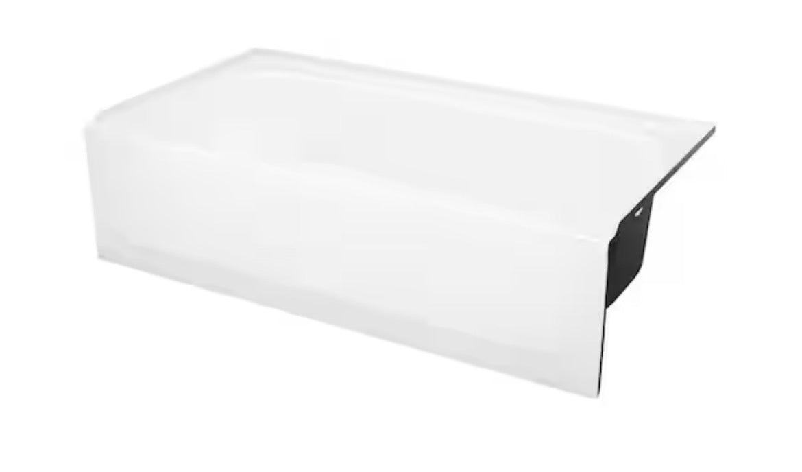 Maui Plus 60 in. Right Drain Rectangular Alcove Soaking Bathtub in White