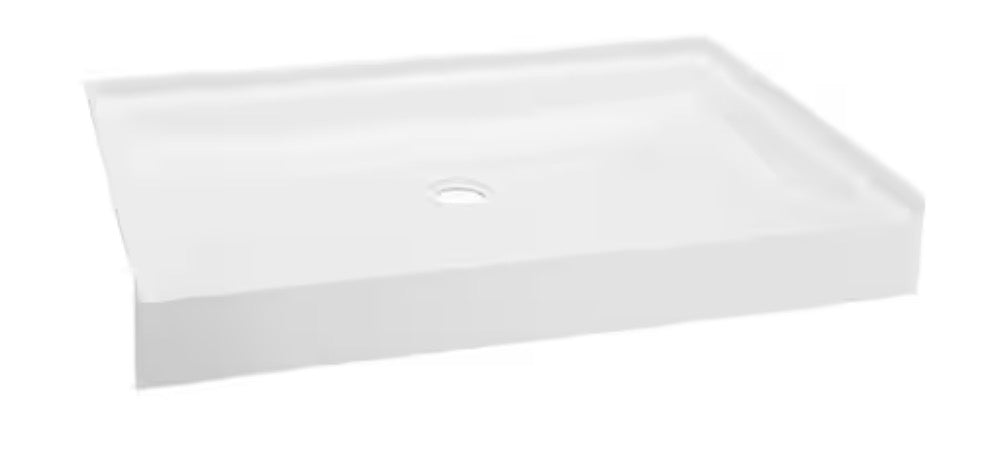 Voltaire 42 in. x 36 in. Acrylic Single-Threshold Center Drain Shower Base in White