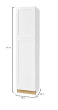 Load image into Gallery viewer, Avondale Shaker Alpine White Quick Assemble Plywood 18 in Pantry Kitchen Cabinet (18 in W x 84 in H x 24 in D)
