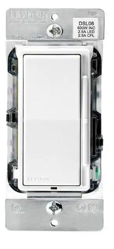 Decora 600-Watt Single-Pole/3-Way Universal Rocker Slide Dimmer, White (3-Pack) DSL06-3PW