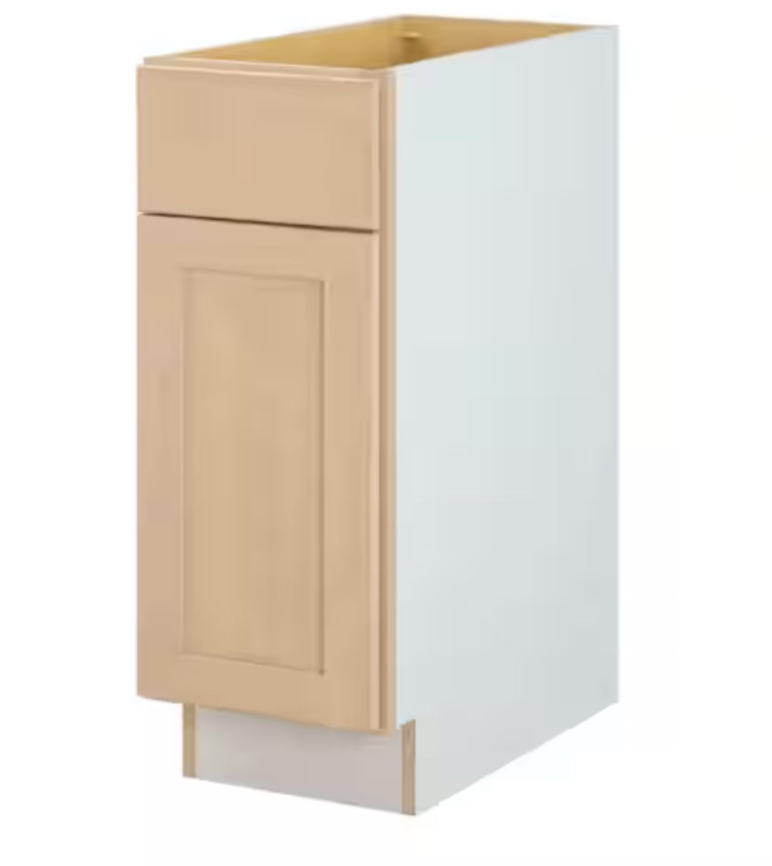 12 in. W x 24 in. D x 34.5 in. H Ready to Assemble Base Kitchen Cabinet in Unfinished with CLICKREADY Technology
