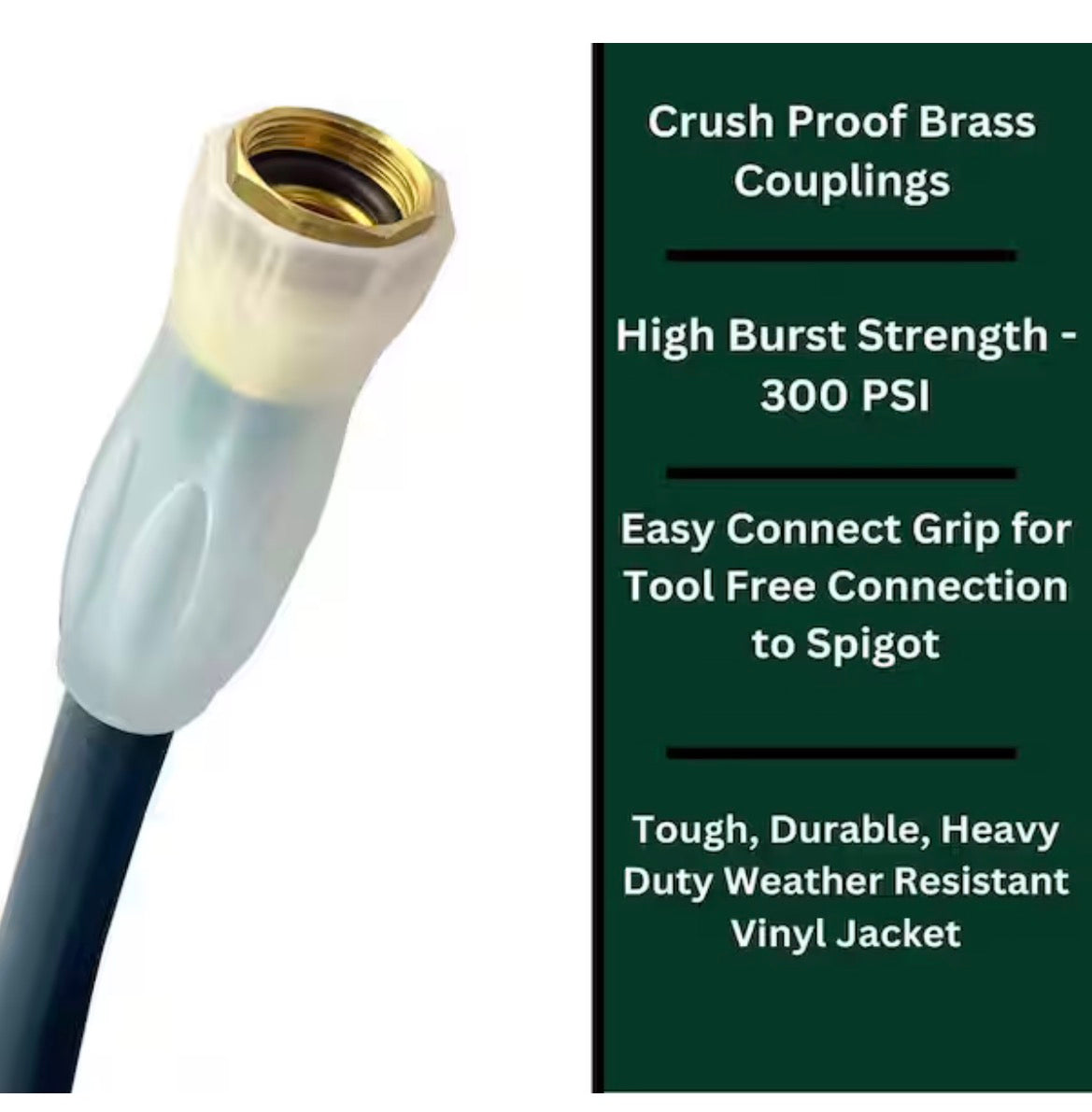 5/8 in. Dia x 100 ft. Standard Duty Green Garden Hose