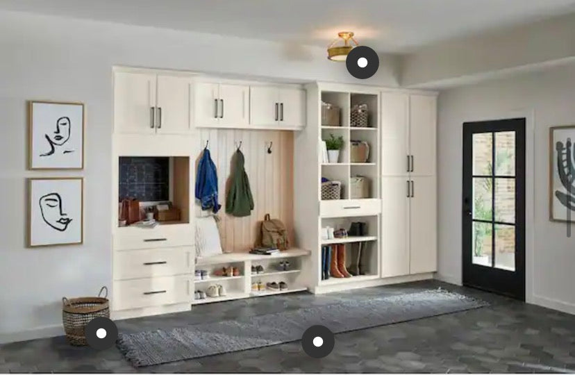 Avondale 30 in. W x 12 in. D x 42 in. H Ready to Assemble Plywood Shaker Wall Kitchen Cabinet in Antique White