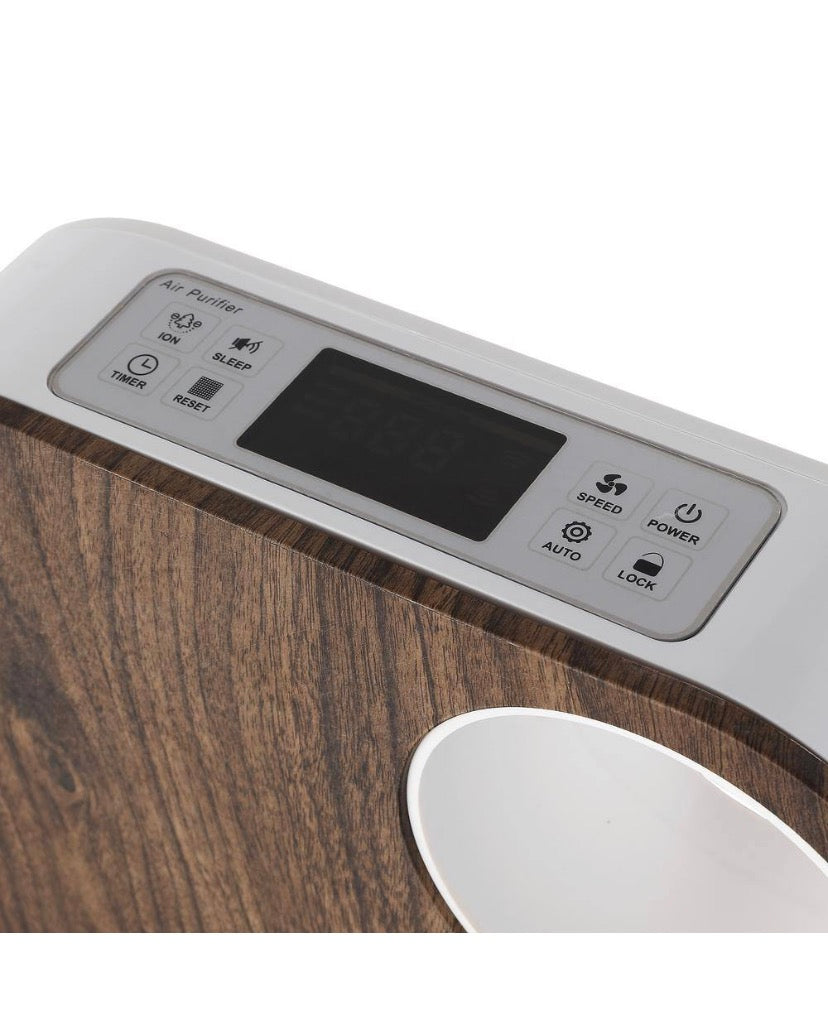 3-Stage 5-in-1 Air Purifier for Rooms Upto 600 sq. ft. Reduces Allergies, Asthma, Pets, Odor, Smoke, Dark Wood