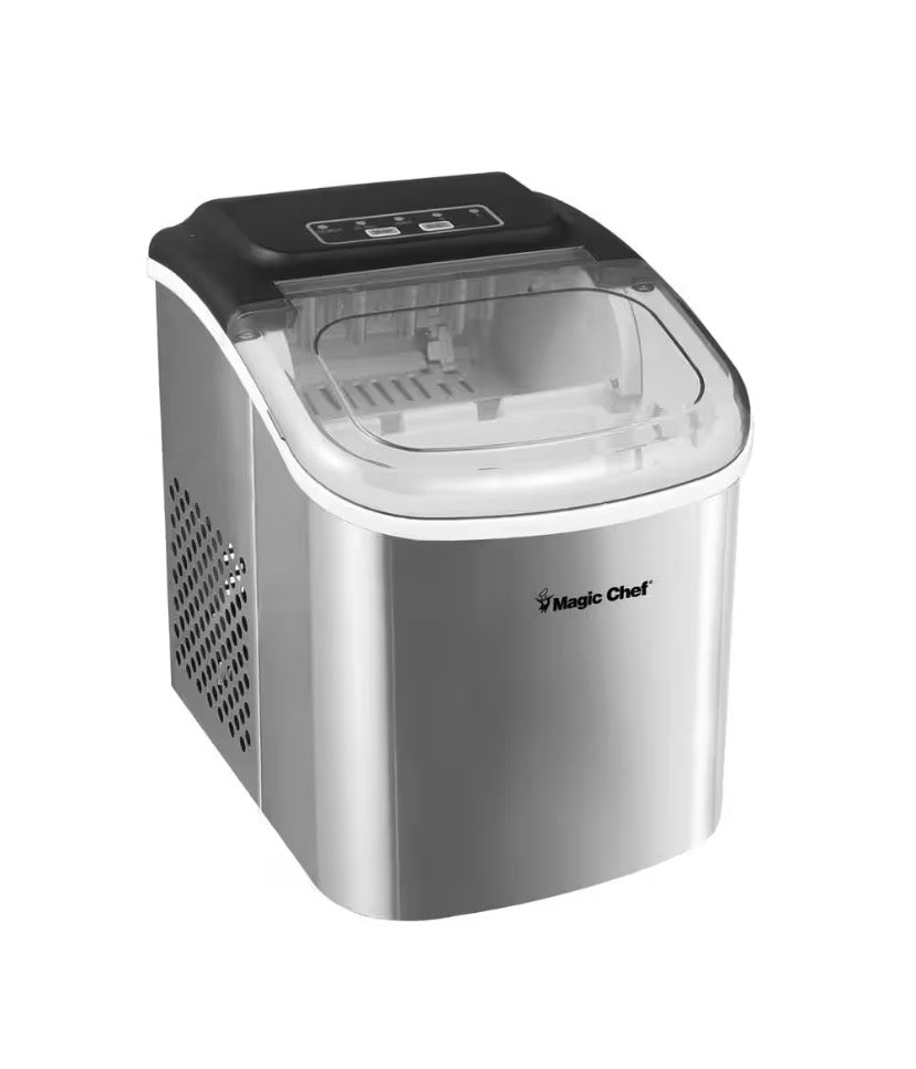 27 lbs. Bullet Ice Countertop Ice Maker in Stainless Steel