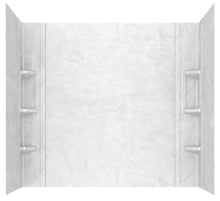 Load image into Gallery viewer, Ovation 32 in. x 60 in. x 59 in. 5-Piece Glue-Up Alcove Bath Wall Set in White Marble

