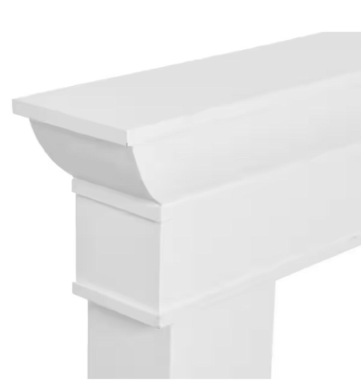 65 in. L x 49-1/2 in. H Monolith Mantel, White