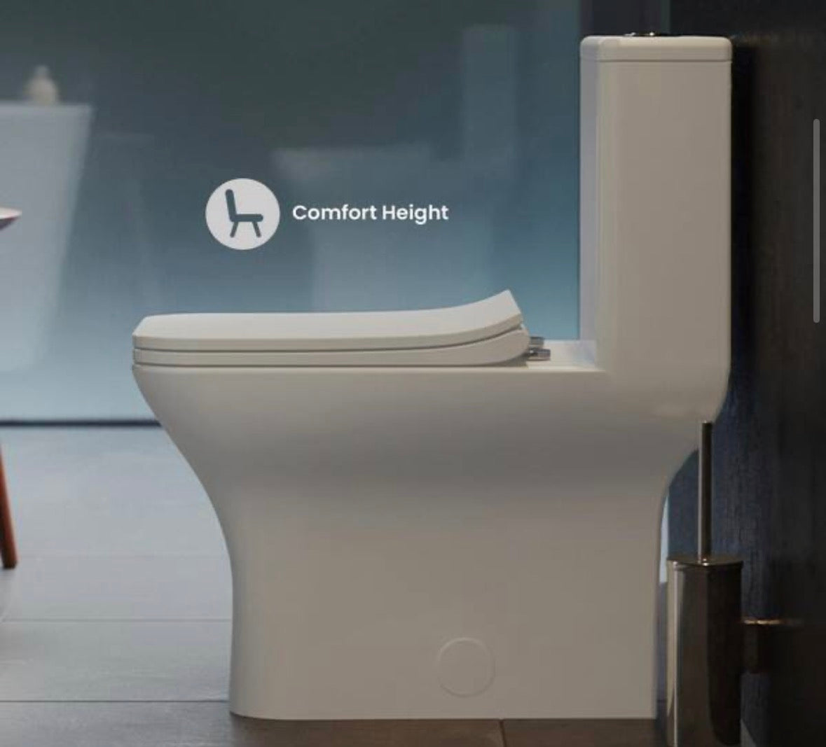 Carre 1-Piece 0.8/1.28 GPF Dual Flush Square Toilet in White, Seat Included
