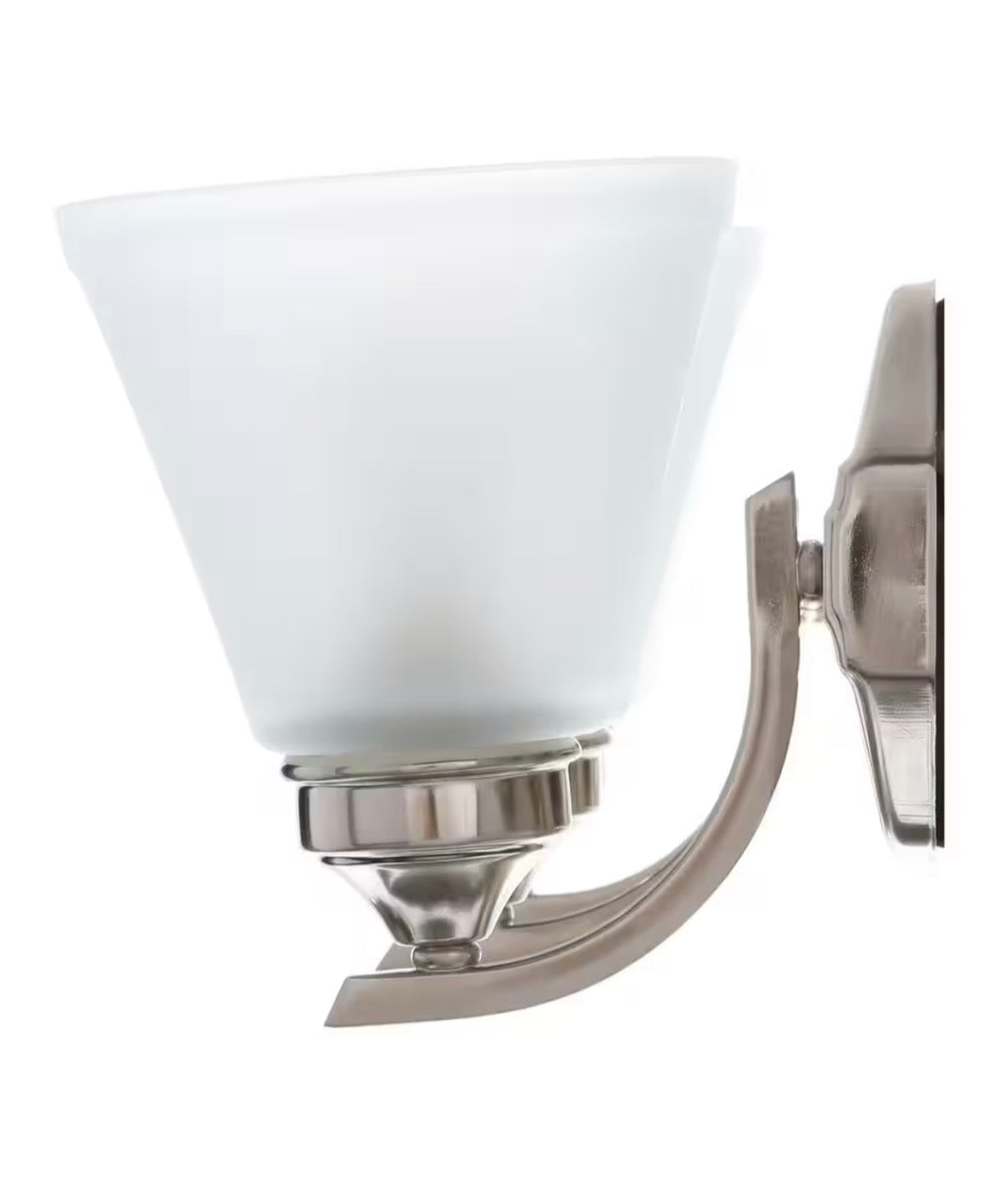 Tavish 24 in. 3-Light Brushed Nickel Classic Vanity with Frosted Glass Shade
