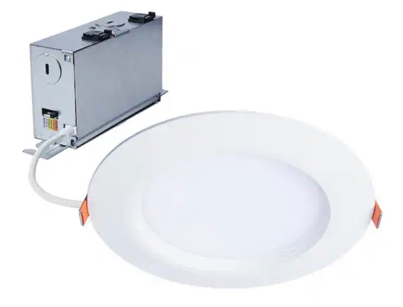 HLBC 6 in. Ultra-Slim Regressed LED Downlight Selectable CCT with D2W Option