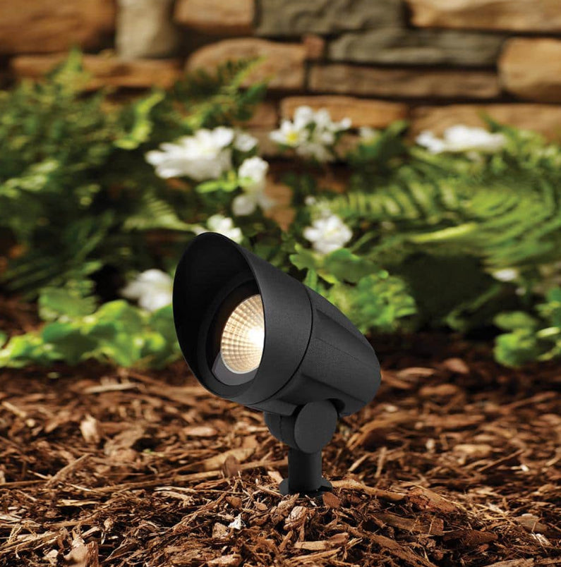 Low Voltage 50-Watt Black Outdoor Landscape Flood Light T3 Halogen Bulb