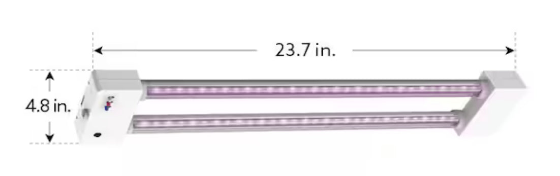 24 in. 19-Watt White LED 3 Adjustable Spectrum Linkable Plant Grow Light Fixture White Adjustable Light