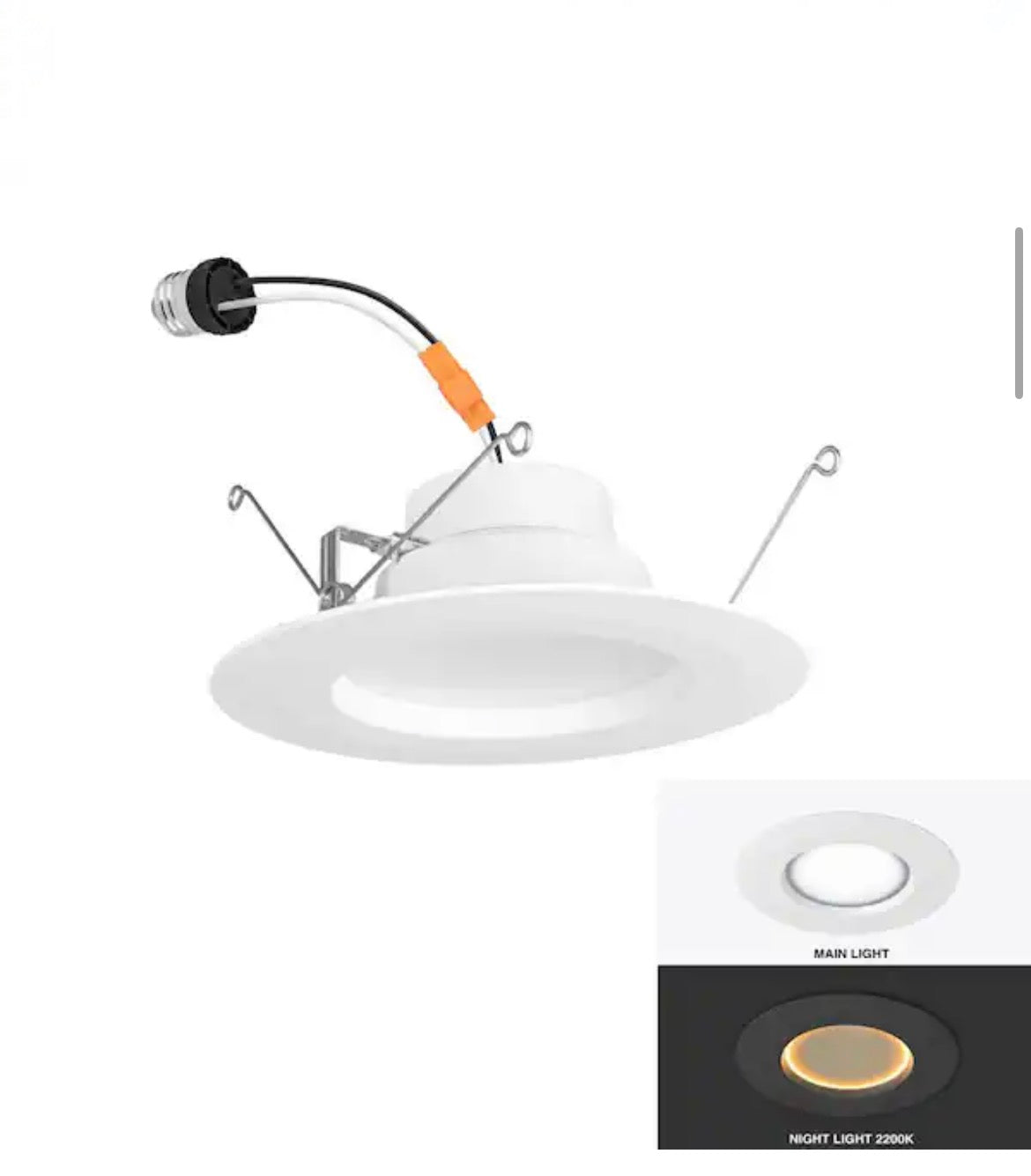 5/6 in. Smart Adjustable CCT and RGB Integrated LED Recessed Light Trim with Night Light Powered by Hubspace