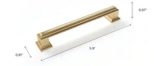 Load image into Gallery viewer, 10 in. (128 mm) Brushed Brass Drawer Pull Traditional Small Handle
