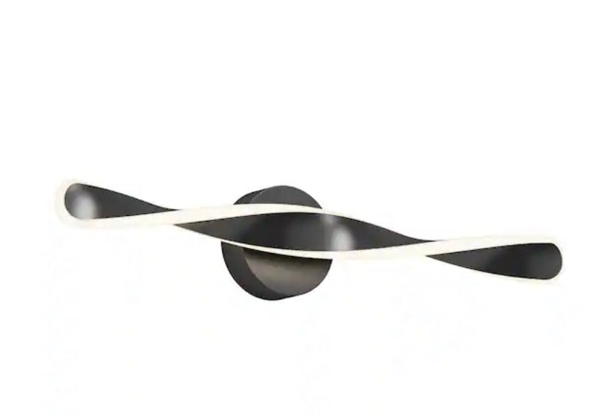 Finley 27 in. 1 Light Black Modern Integrated LED 3 CCT Vanity Light Bar for Bathroom