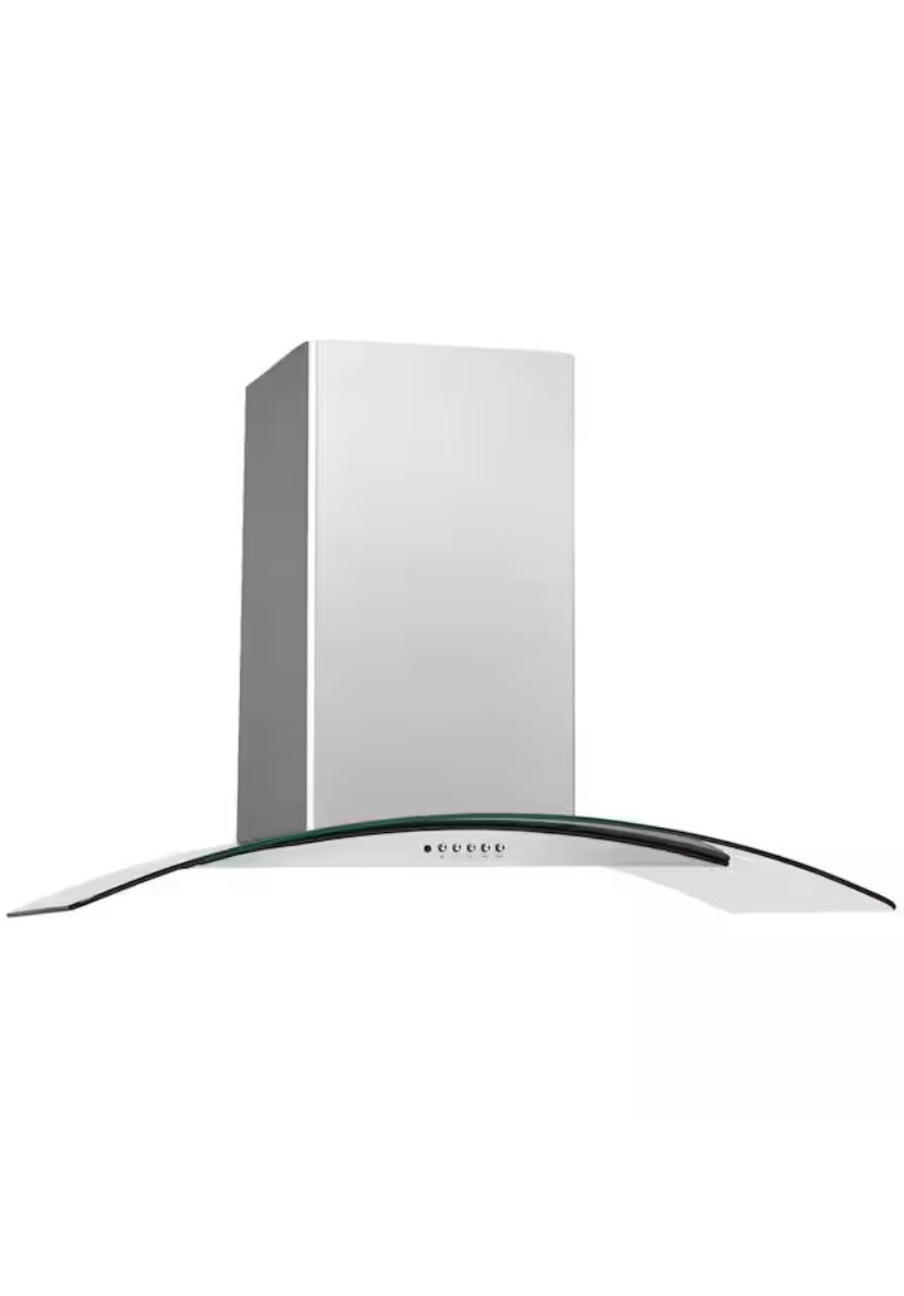 30 in. 400 CFM Convertible Wall Mount Chimney Range Hood in Stainless Steel with Aluminum Filter