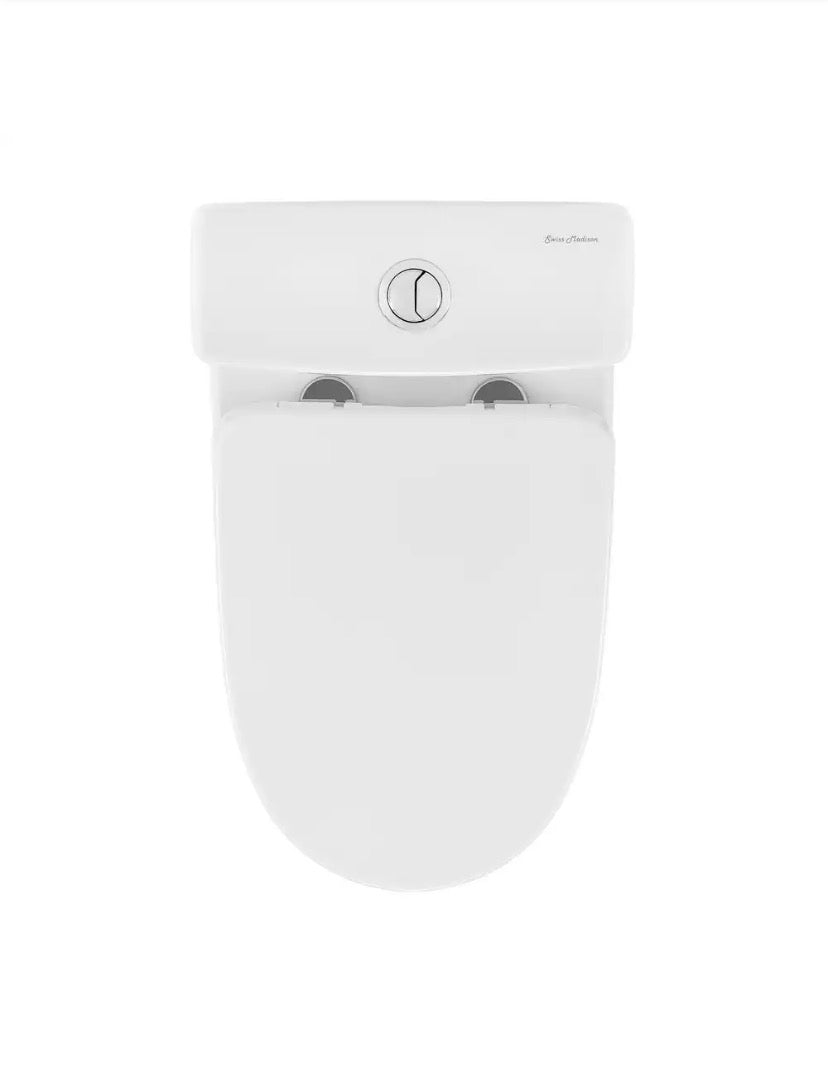 Sublime II 1-Piece 0.8/1.28 GPF Dual Flush Compact Toilet in White, Seat Included