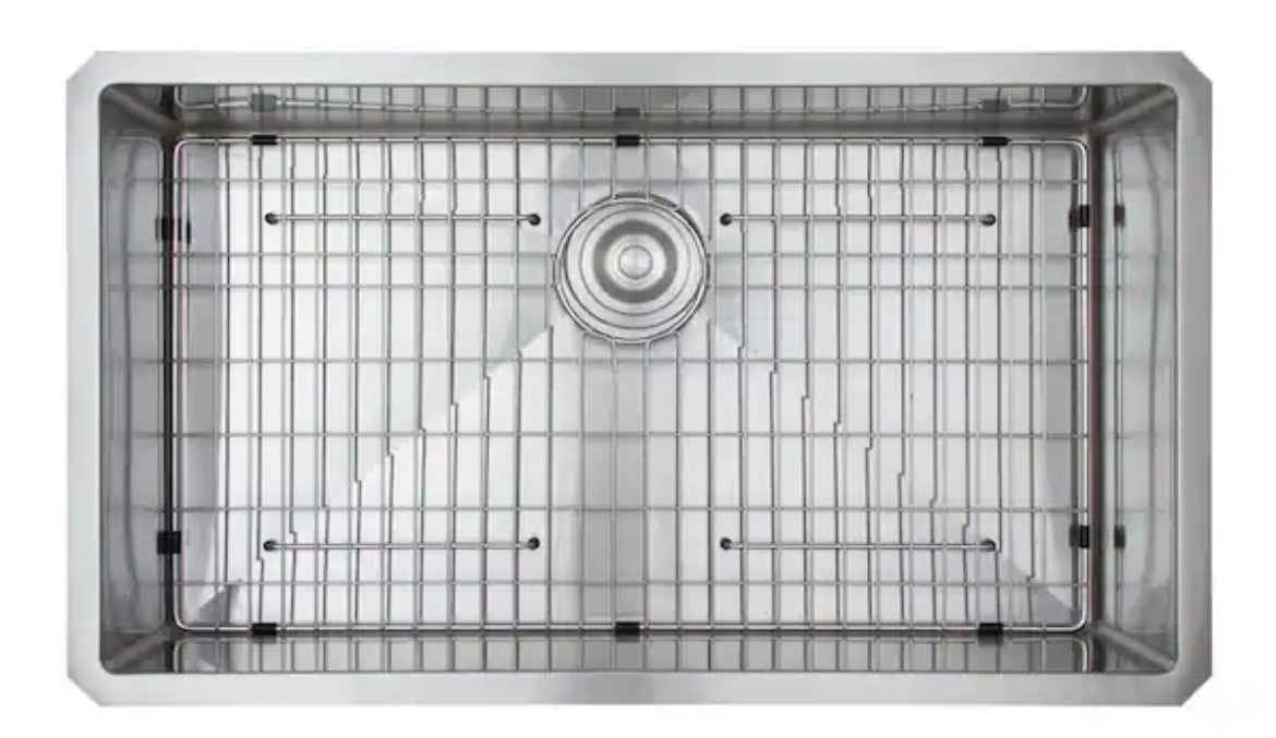 Professional 32 in. Tight Radius Undermount 16G Stainless Steel Single Bowl Kitchen Sink with Accessories