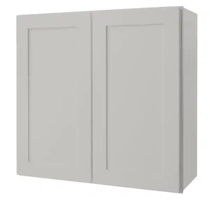 Avondale Shaker Dove Gray Ready to Assemble Plywood 30 in Wall Cabinet (30 in W x 30 in H x 12 in D)