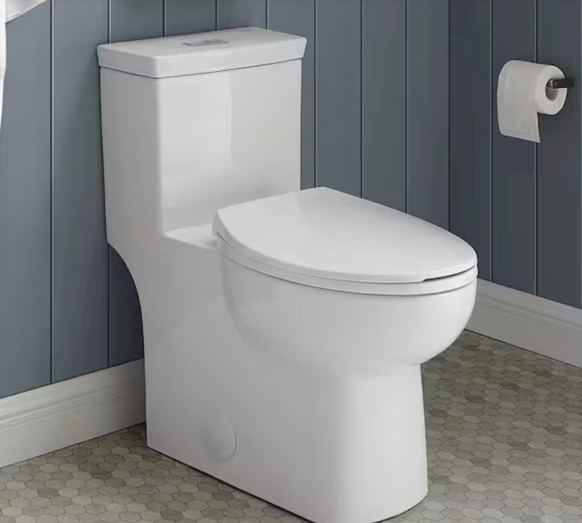 Classe 1-Piece 1.1 GPF/1.6 GPF Dual Flush Elongated Toilet in White, Seat Included