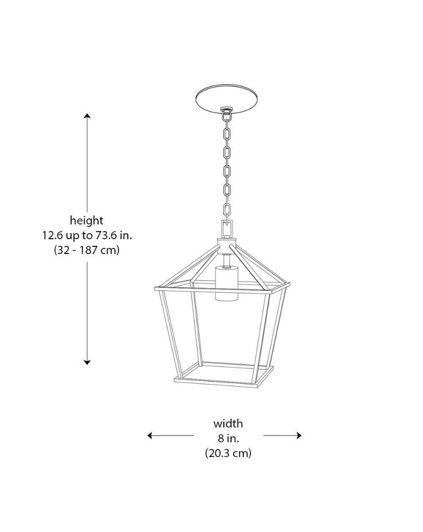 Weyburn 1-Light Bronze Farmhouse Mini Pendant Light Fixture with Caged Metal Shade