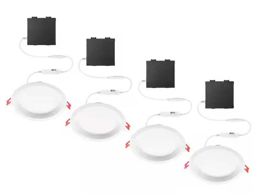 Premium Series 6 in. LED, 2-Level Lumen Select, Baffle Canless Recessed Light, Adjustable CCT