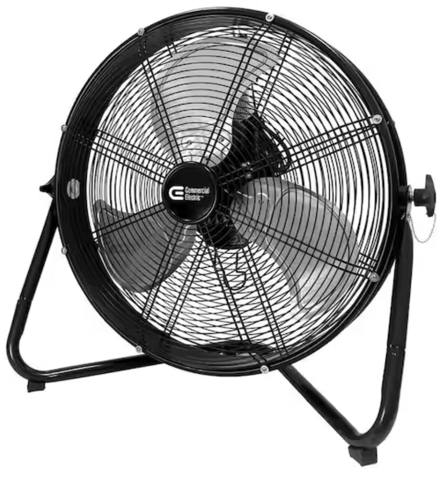 20 in. 3-Speed High Velocity Shroud Floor Fan