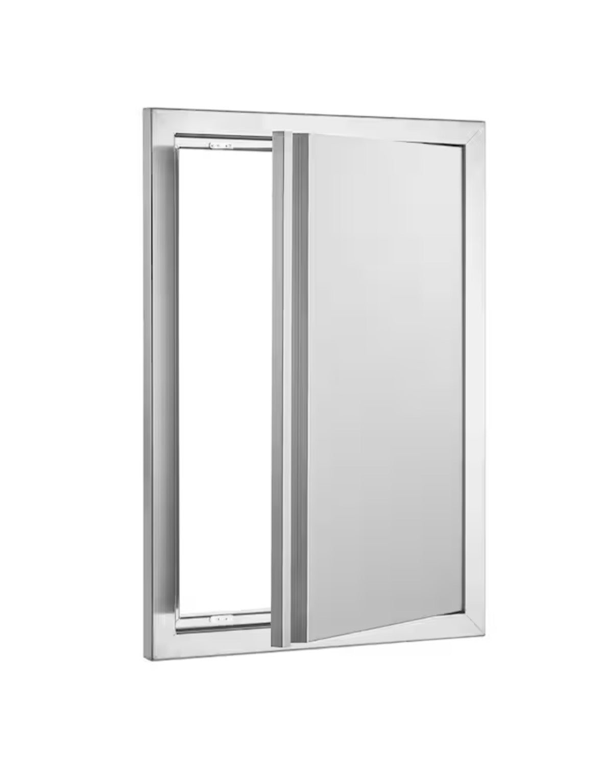 BBQ Access Door 17 in. W x 24 in. H Single Outdoor Kitchen Door Stainless Steel Flush Mount Vertical Wall Door