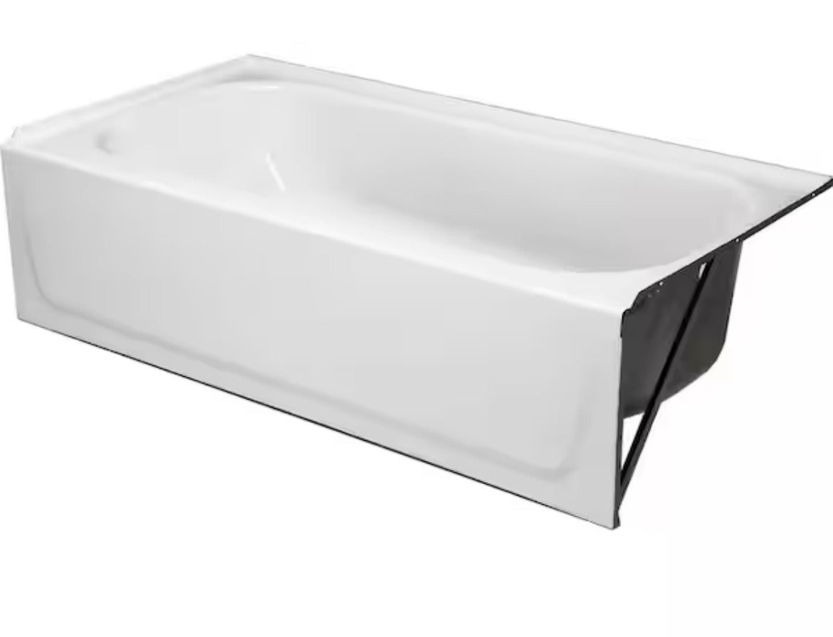 Aloha 60 in. x 30 in. Soaking Bathtub with Right Drain in White