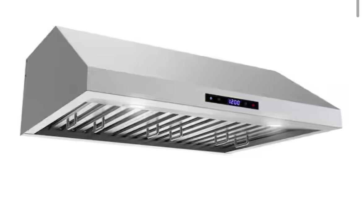 30 in. 406 CFM Magherno Ductless Under Cabinet Range Hood in Brushed Steel, Baffle Filters, Touchpad Control, LED Lights