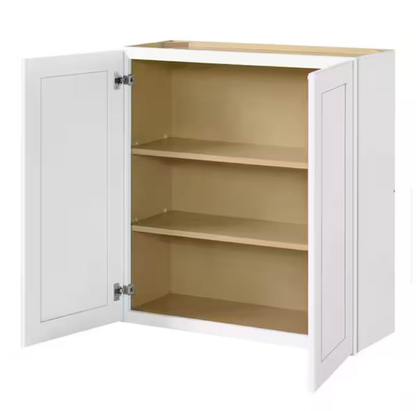 Avondale 33 in. W x 12 in. D x 36 in. H Ready to Assemble Plywood Shaker Wall Kitchen Cabinet in Alpine White